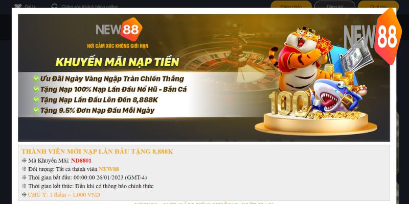 Nhận phát thưởng 100 tỷ lì xì tại New88 với trình tự đơn giản